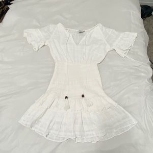 White linen dress